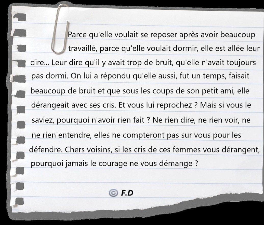FloDAUPHIN's tweet photo. #reflexion #penseedujour #pensee #écriture #auteur #texte #balancetonquoi #balancetontexte #violencesconjugales #omerta https://t.co/7Z7B6qrVNa