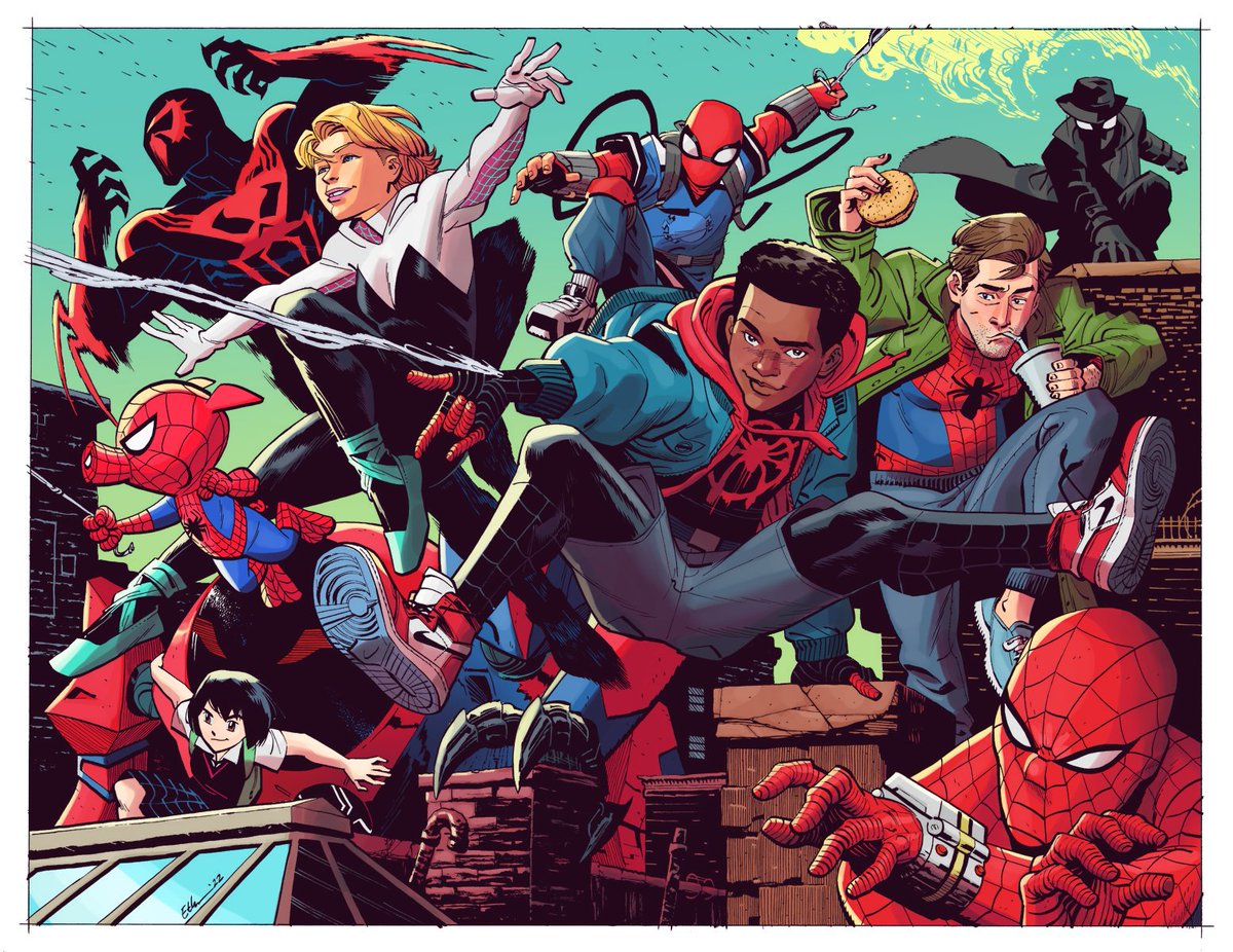 Spider-verse Art by @POP_MYTH Colors by me