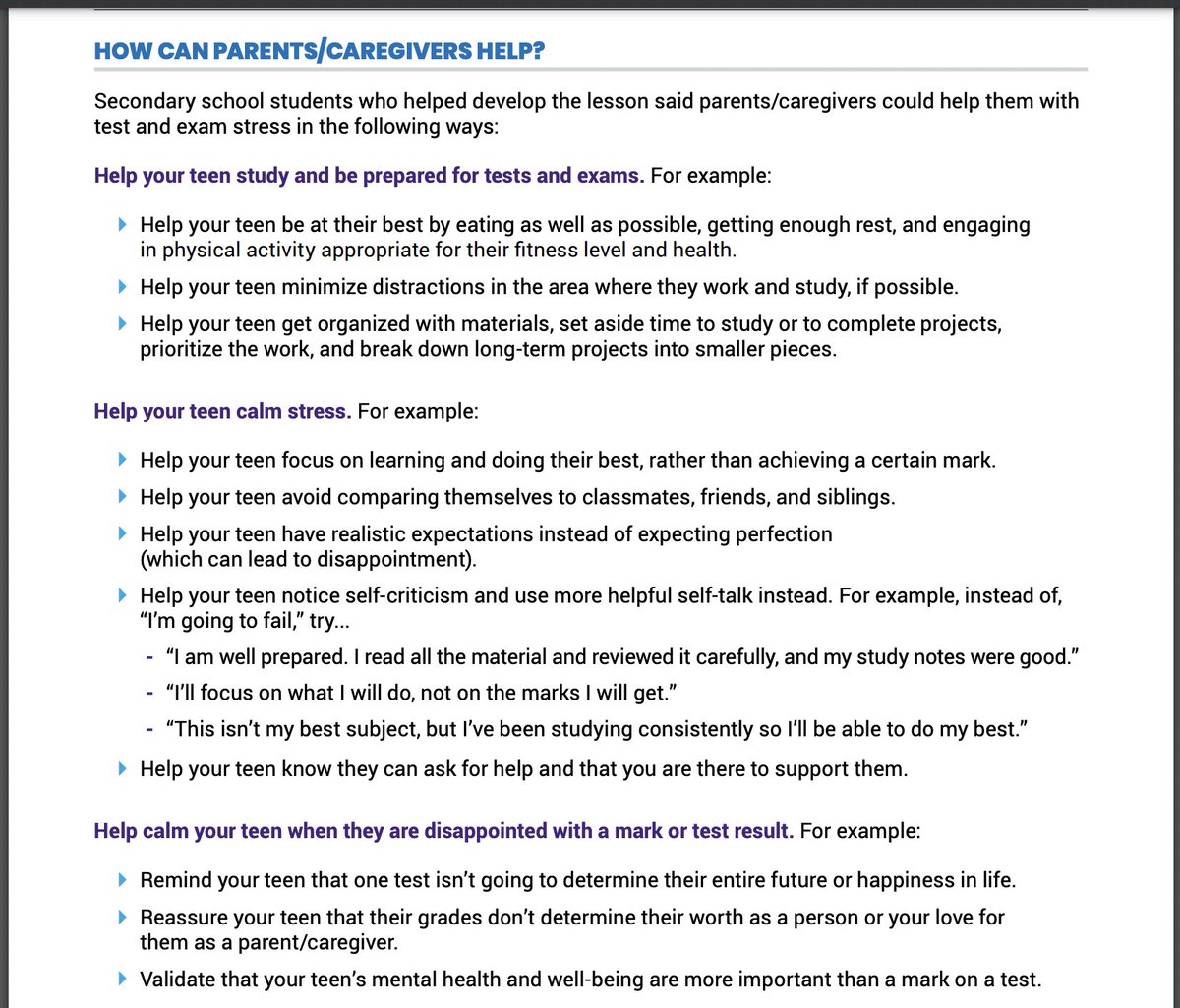 YCDSB_MH's tweet image. Parents, here are some ways to support your children during exam time.... @SMHO_SMSO