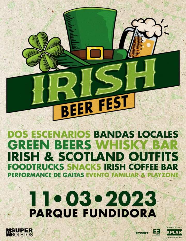 kplanmexico's tweet photo. 🍀Festival IRISH Beer Fest Monterrey🍀

#IrishBeerFest #dosescenarios #greenbeers #whiskybar #irish #scotland #outfits #fooddtrucks #snacks #coffeebar #performance #gaitas #eventofamiliar #playzone #parquefundidora https://t.co/0YOy9avkIs