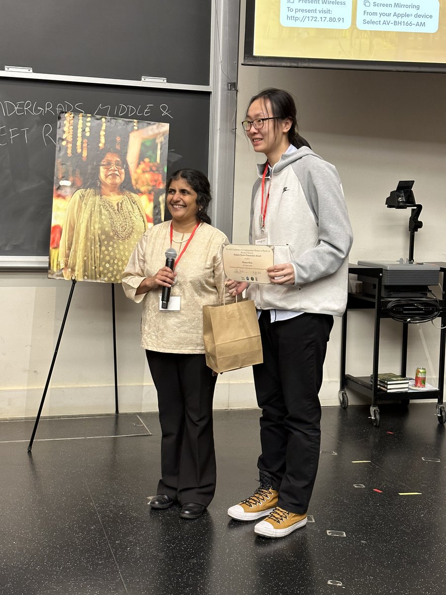 Zhaoyu Huai (<a href="/Gemma66845556/">Gemma Huai</a>), Charlotte Bimson (@lulu_uuuuuuu), and Yangheng (Janice) Jizhe presented at the poster session on Saturday. Gemma won the Student's Choice Best Poster Award! #CUWiP2023