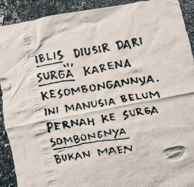 Jangan Sombong, yaelah...