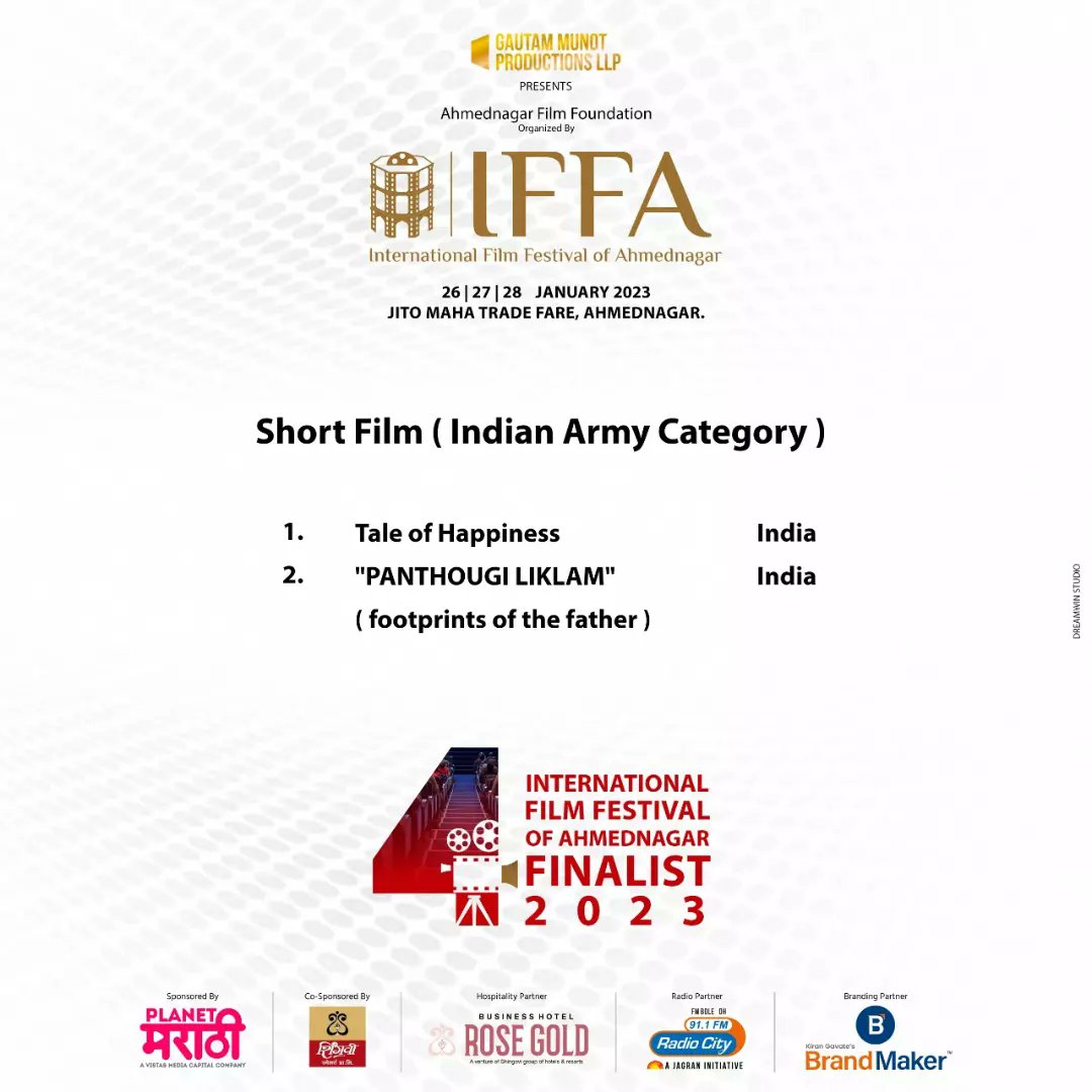 iffaindia1's tweet photo. Hello Cinema lovers, IFFA 2023 is happening on 26 to 28 jan , here is the list of Finalist 

#iffa #internationalfilm #ahmednagar #iffa2023 #cinema #loveforcinema #filmfestival #internationalfilmfestivalofahmednagar https://t.co/Mstig2ozhq