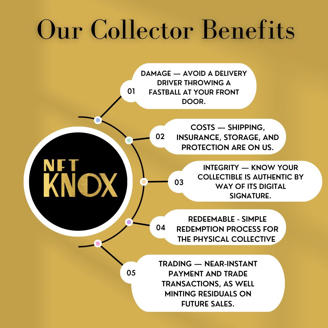 Our Collector Benefits #nftknox #assetbackednfts #vaultedcollectibles