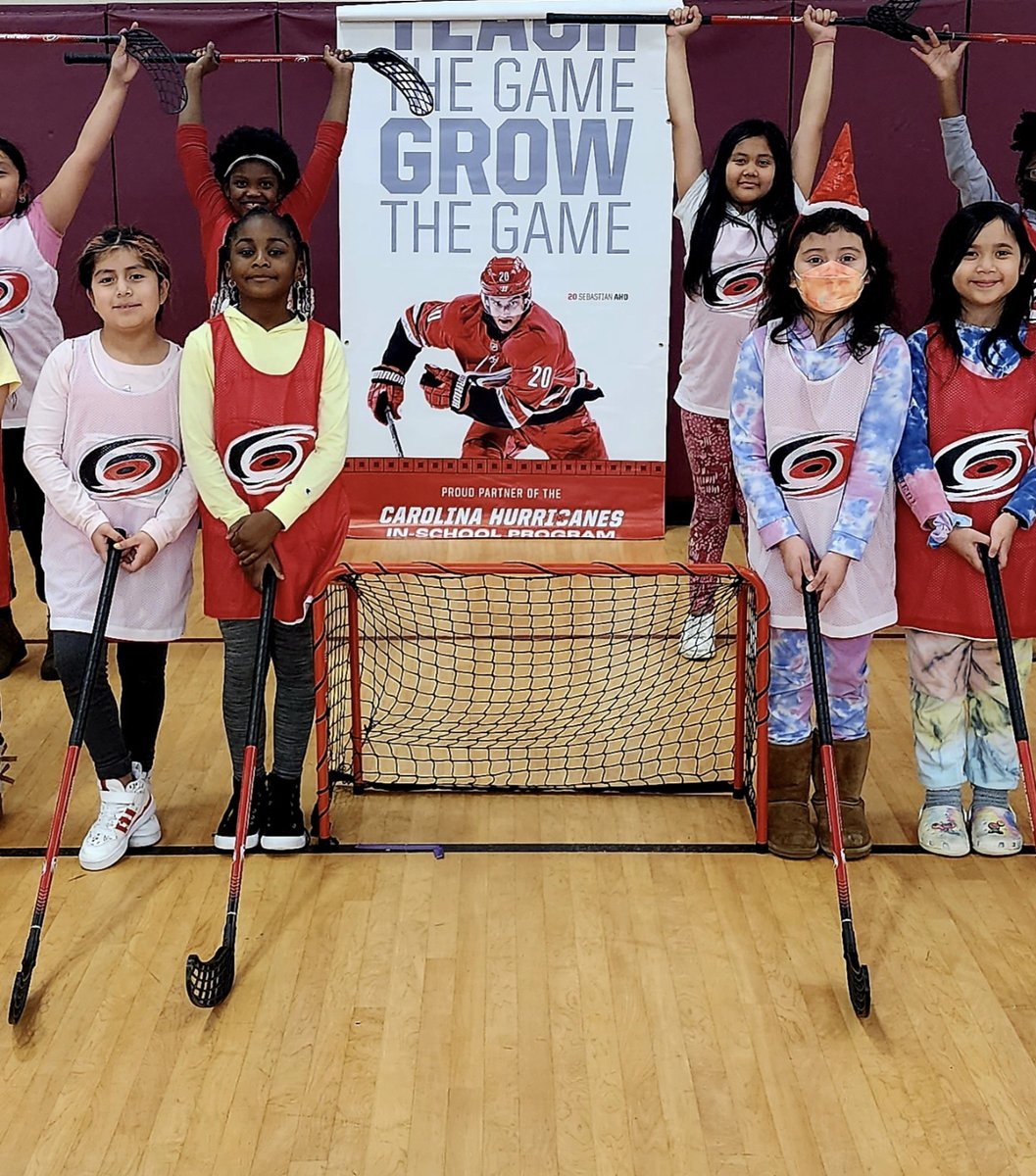 BarwellRdES's tweet photo. Physical education is an integral part of learning.  Our students @BarwellRDES are wrapping up their unit about hockey. We want to give a shout out and big thanks to @Canes for donating bags with reversible jerseys, hockey goals, sticks and pucks. https://t.co/8RxSNqg339
