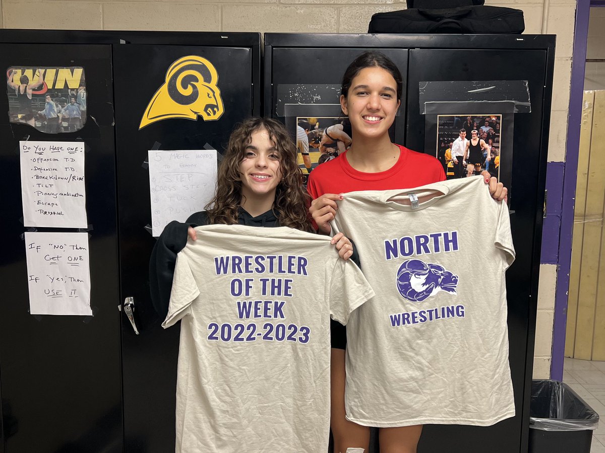 cnramswrestling's tweet photo. Our Wrestlers of the Week! 

Adrianna Dossi, Peekskill Girls Tournament Champion, who was 4-0 with 3 pins.

Alysha Calvo, Peekskill Girls Tournament Champion, who was 3-0 with 2 pins. 

Way to go, girls!! https://t.co/W9LhPjpO2W
