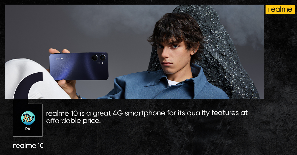 realmeIndia's tweet photo. Exceptional design and highly affordable! Check out what RV has to say about the epic performance of #realme10
Get it now: https://t.co/LQfENPqS0k
#EpicPerformanceNewVision https://t.co/llKYQhINJp