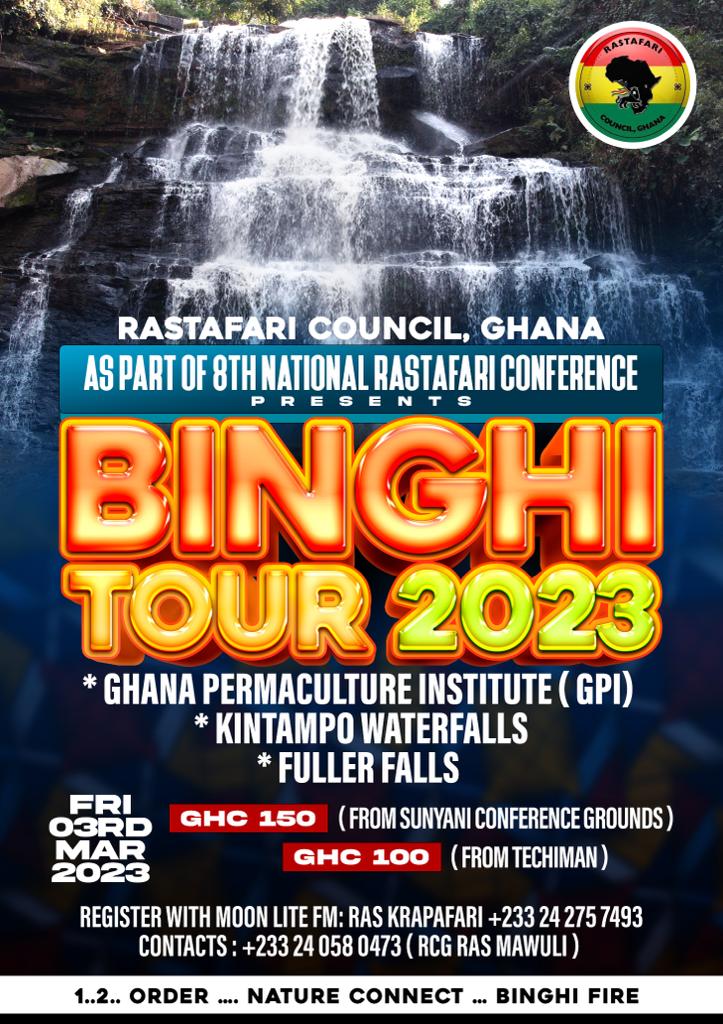 All roads leads to Ahafo &amp; bono regions.
#BinghiTour is an annual Rastafari Council educational tour to tourist places in Ghana. Register lets Tour Gh🇬🇭.🔴🟡🟢⭐