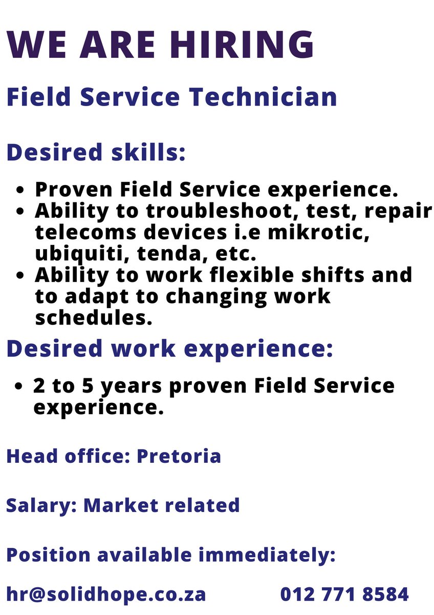 SolidhopeTech's tweet photo. We are hiring... https://t.co/p3pwQhKzpE