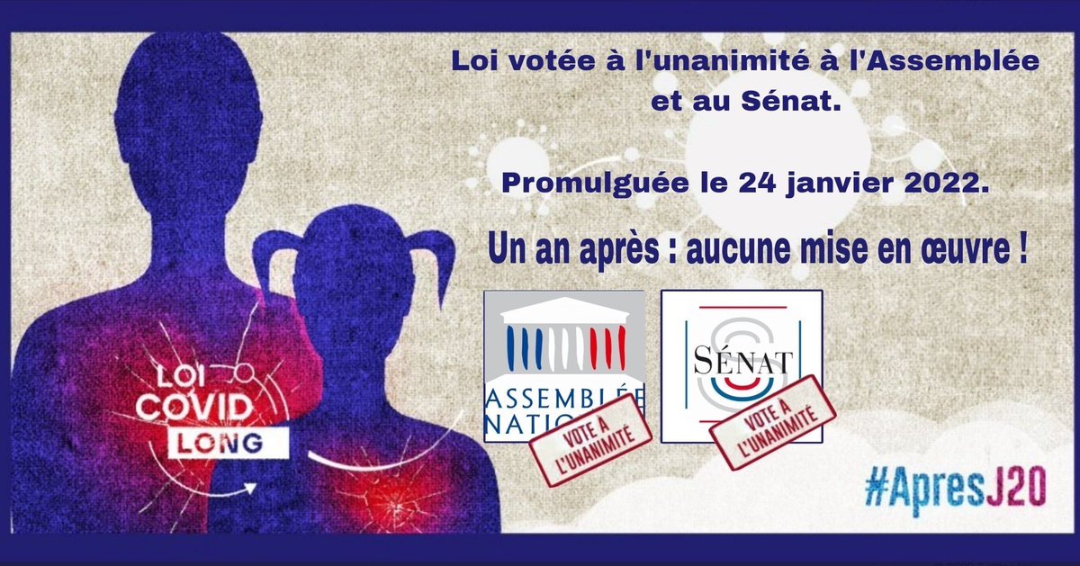 popopaulinette's tweet photo. 1 an s’est écoulé depuis la promulgation de la #LoiCovidLong &amp; toujours rien. Nous demandons la publication urgente des décrets d'application pour qu’enfin les + de 2 millions de malades #CovidLong 🇫🇷 mineurs &amp; adultes puissent espérer une réponse à leur souffrance. #apresJ20 https://t.co/WbzHY0Bux0