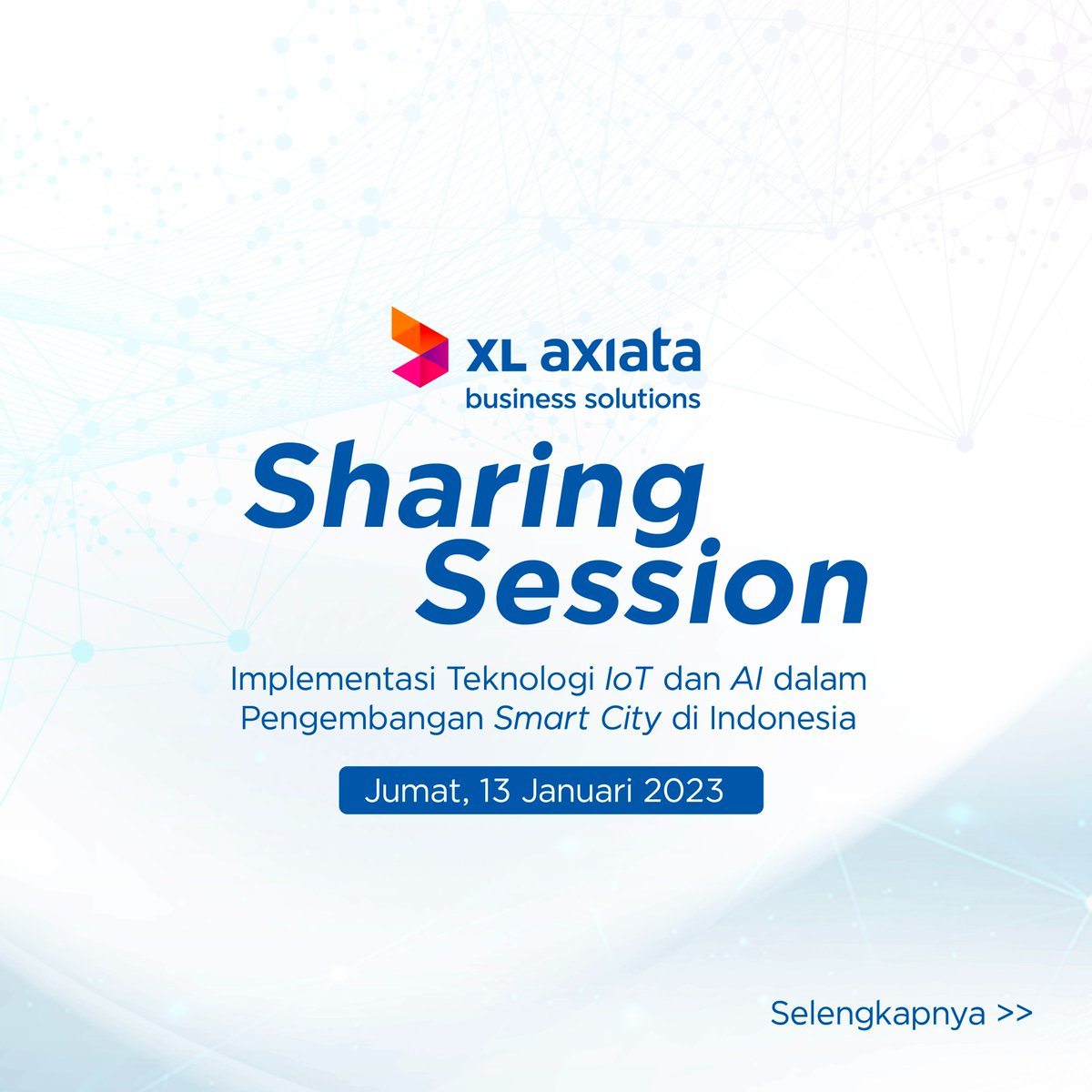 xlsmartbusiness's tweet photo. XL Axiata Business Solutions berkolaborasi bersama PT JIP menyelenggarakan sharing session "Implementasi Teknologi IoT dan AI dalam Pengembangan Smart Ciry di Indonesia" melalui Instagram Live pada Jumat, 13 Januari 2023.
#XLAxiataBusinessSolutions #WeHelpYouGrow #SmartCity https://t.co/JQwr8heLVZ