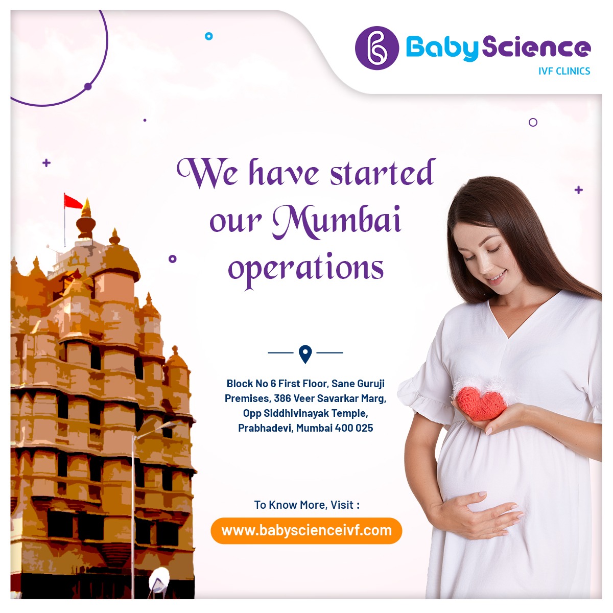 BabyScience_IVF's tweet photo. We are happy to announce that our Mumbai Centre is fully operational now.
For more information, please visit: https://t.co/0GFAveX3Q4 
#babyscienceivf #mumbainew #ivfmumbai #ivfclinic #ivfclinicmumbai https://t.co/K2uvNNTG7G