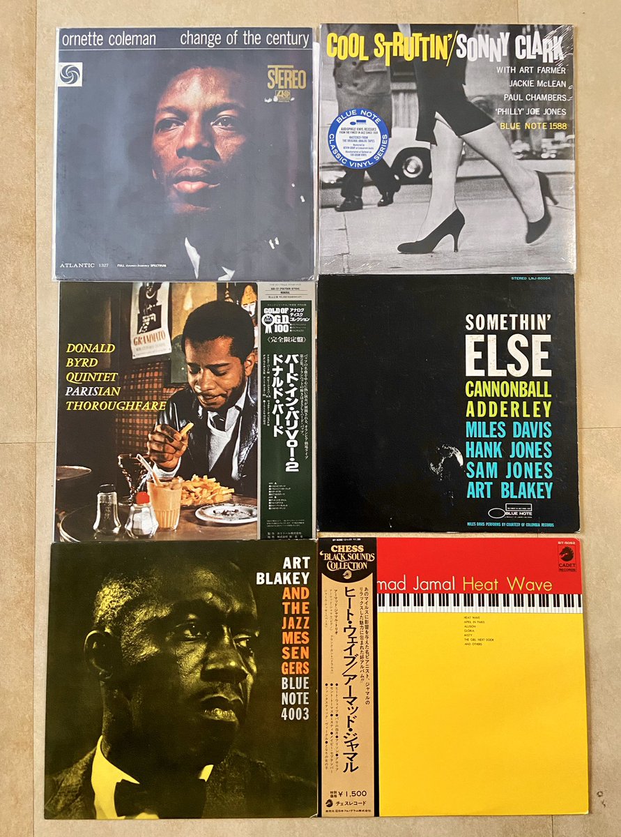 Recent acquisitions. #Records #LPs #vinyl #music #Jazz #Listening #letthemusicplay #ornettecoleman #SonnyClark #DonaldByrd #CannonballAdderley #MilesDavis #ArtBlakey #AhmadJamal