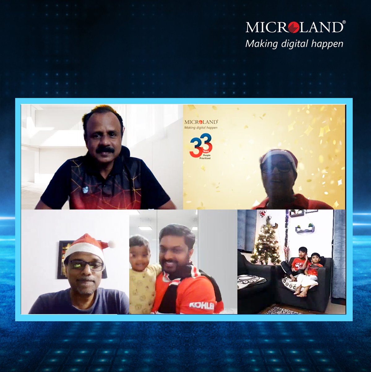 MicrolandLtd's tweet photo. Welcome to Microland’s virtual bash! A time of celebrations and fun galore, Thank God It’s Digital saw the participation of #Microlanders and their families for an evening of games, singing and more!
#makingdigitalhappen #millennialmicroland #peopleprioritized #funatwork #TGID https://t.co/Yq69Wh9wU7