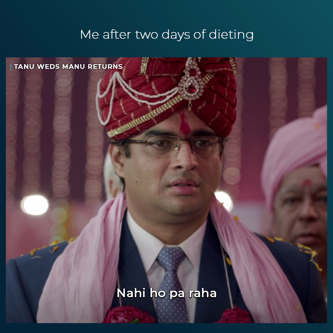 Bas ab ye ghaas phus nahi khaya jata 🥲🥗

Watch #TanuWedsManuReturns  only on #Mzaalo today- share.mzaalo.com/mobile-approval

#UnlimitedEntertainment #Rewards #FreeEntertainment #RMadhvan #KanganaRanaut #Meme #Food #Diet