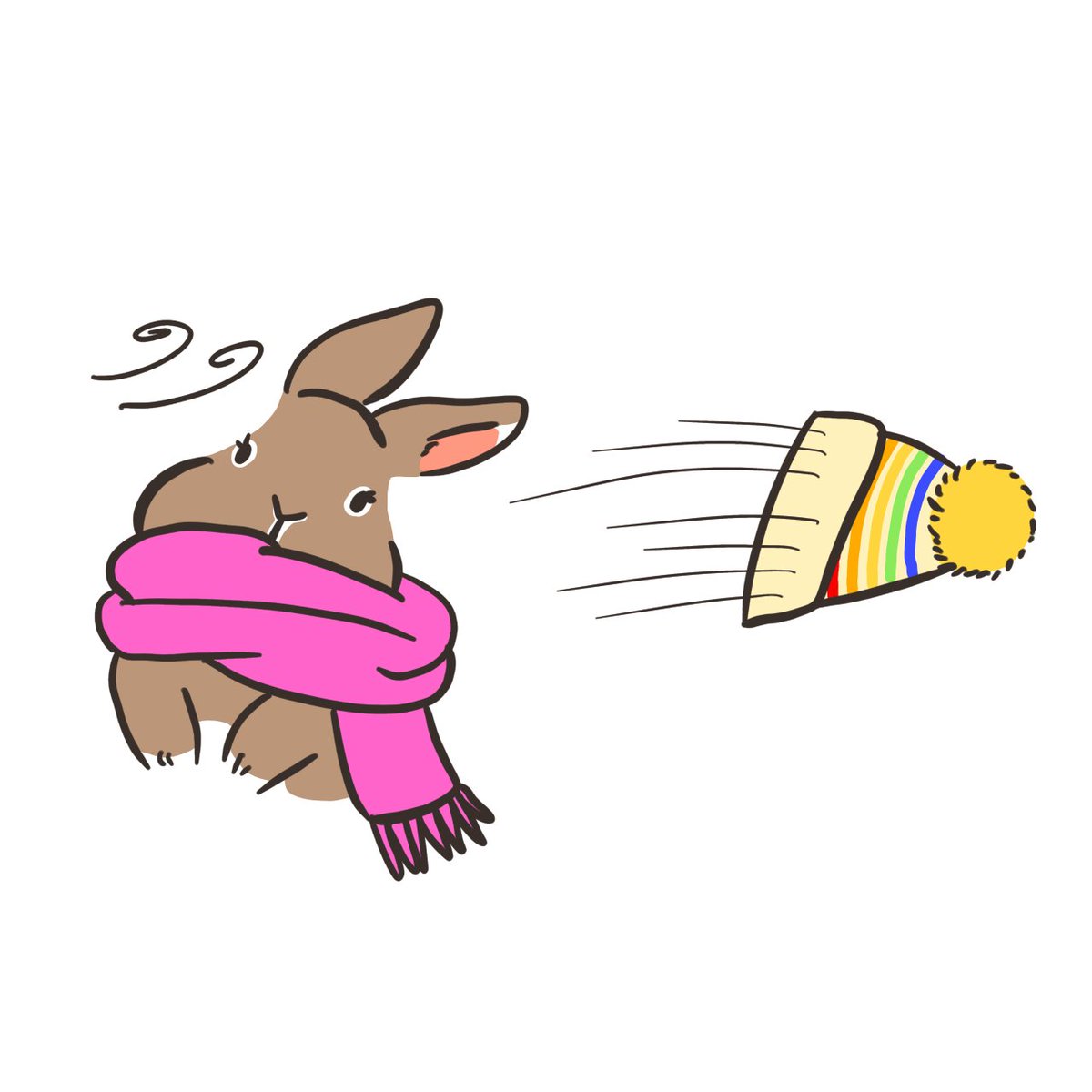 pink scarf no humans scarf white background rabbit simple background hat  illustration images