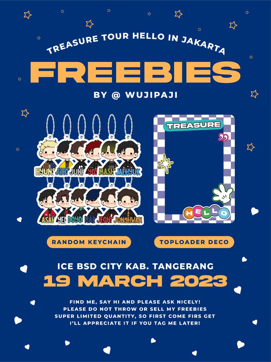 mayuyniverse's tweet photo. ✨TREASURE TOUR HELLO IN JAKARTA✨
Freebies by @wujipaji

📍ICE BSD CITY
🗓 Monday, 19 September 2023
⏰ TBA

Retweet and like this tweet, plus don’t forget to find me and say hi!
See you soon, Teume! https://t.co/gttCzXeeCt