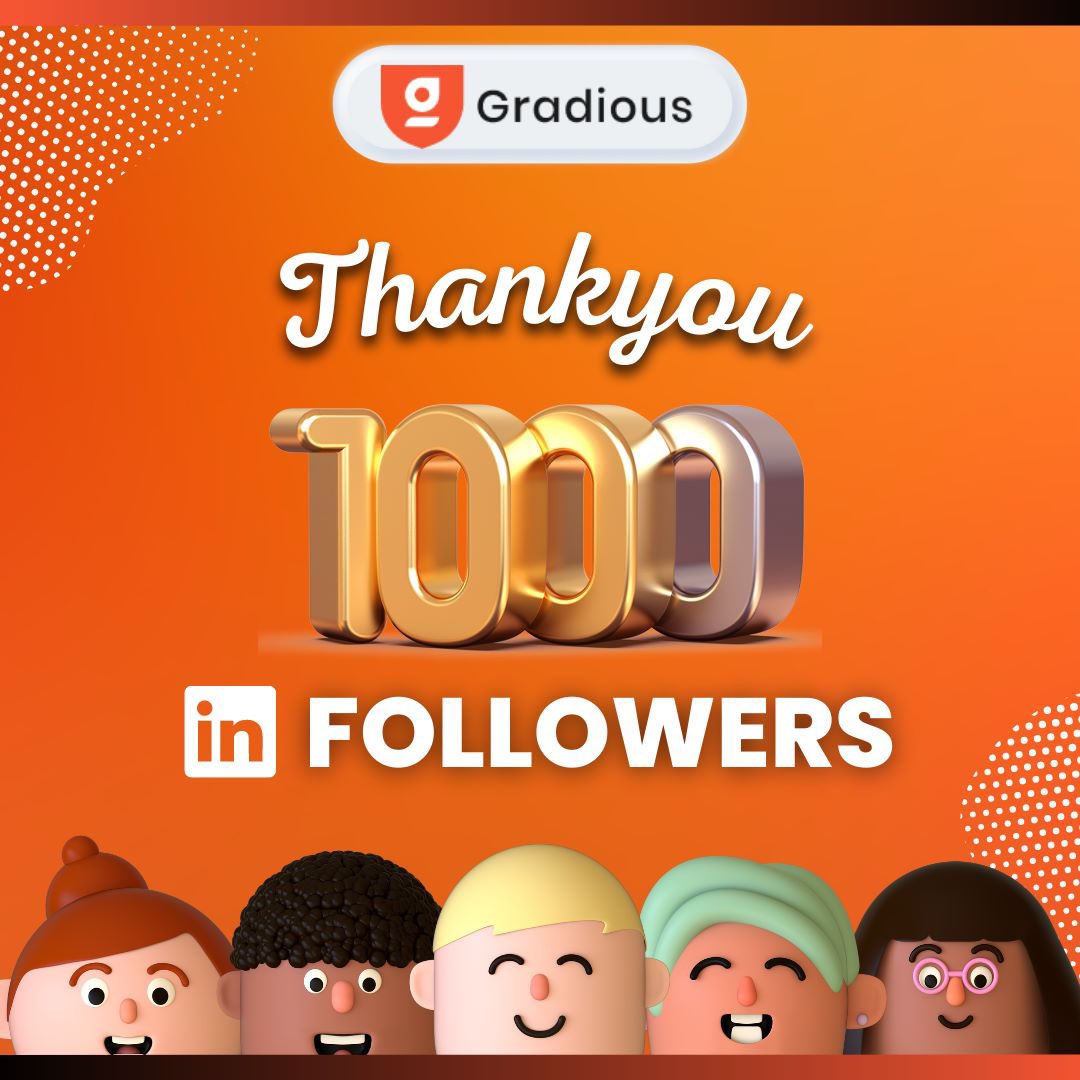 Gradious3's tweet image. Gradious is happy to share that we have reached 1000 followers✨

We thank the linkedin community for supporting us🙌🏻

We are an edtech company with a mission to deliver the best talent to the industry💯

Follow us for regular updates.
linkedin.com/company/gradio…

#linkedin #gradious
