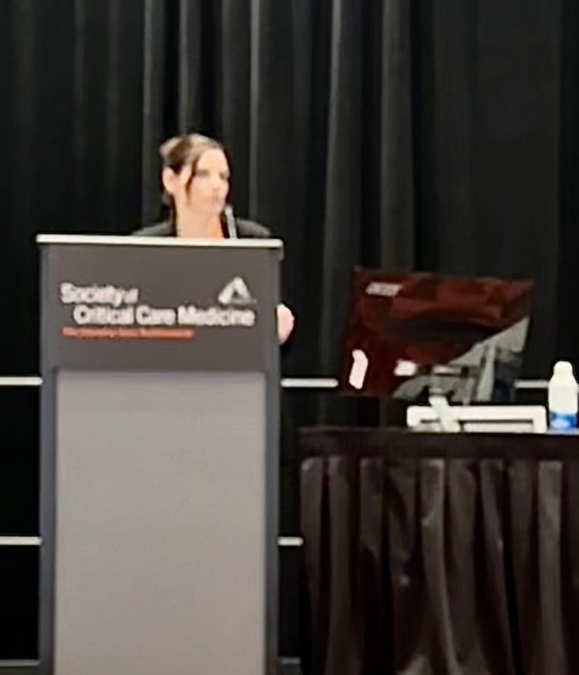 natalie_htet's tweet photo. Dr. Jenny Wilson @jennygwilson 
giving a talk on a hot topic 🔥 on inflammatory markers in ARDS. 

@SCCM_EM  #SCCM2023 @StanfordCCM  @StanfordEMED https://t.co/s7yuLjyRMI