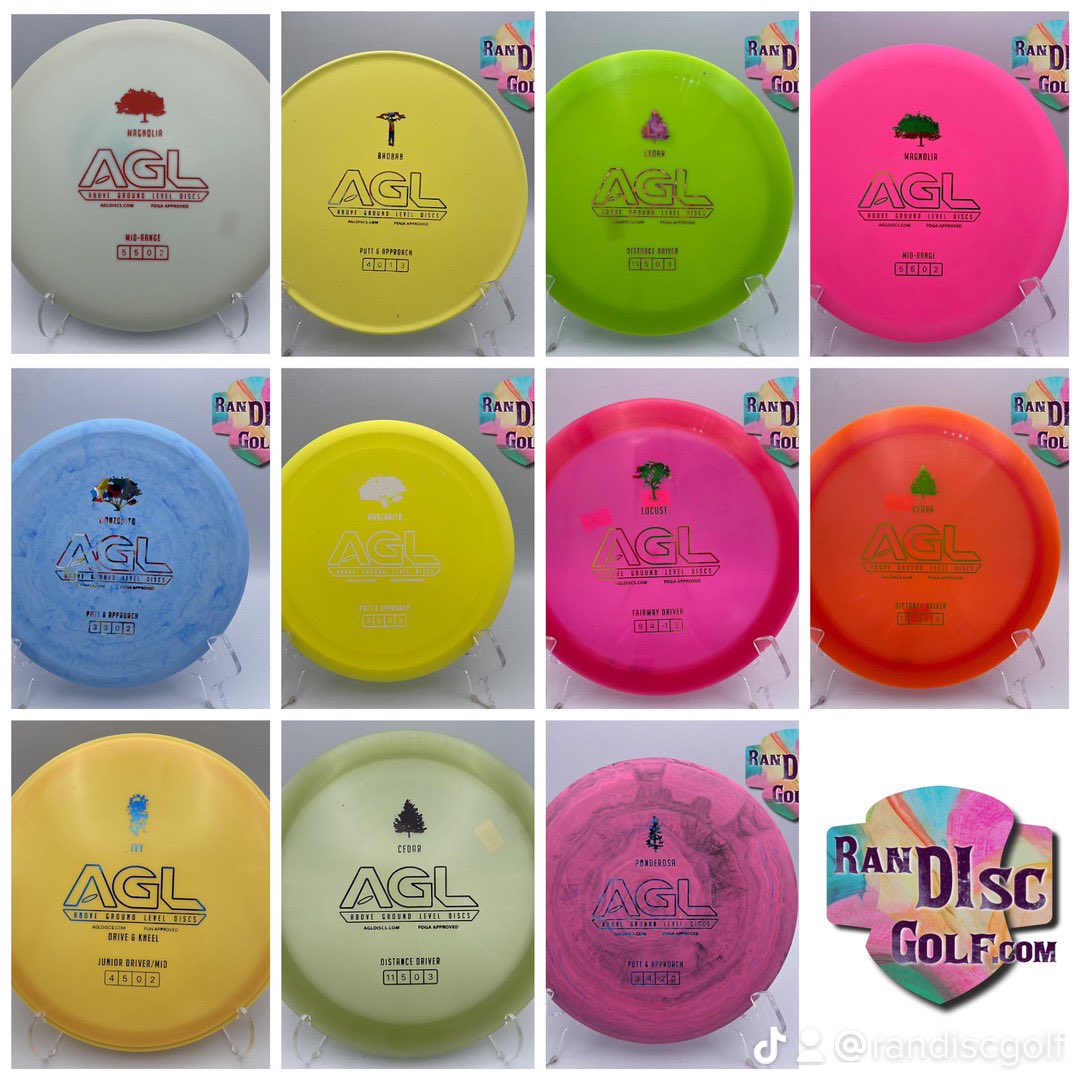 disc_ran's tweet photo. Today we’re featuring @agldiscs ! If youve never checked out AGL they are a company that really prides themselves on being environmentally conscious! They also have some
Really cool molds! The Madrone and the odd Baobab come to mind! #discgolf #agldiscs #agl #abovegroundlevel https://t.co/pclQodEDWF