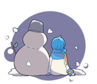 カイト(ボーカロイド) 「雪降ってきたね… 」|かまだ@お絵描きダイエッターのイラスト