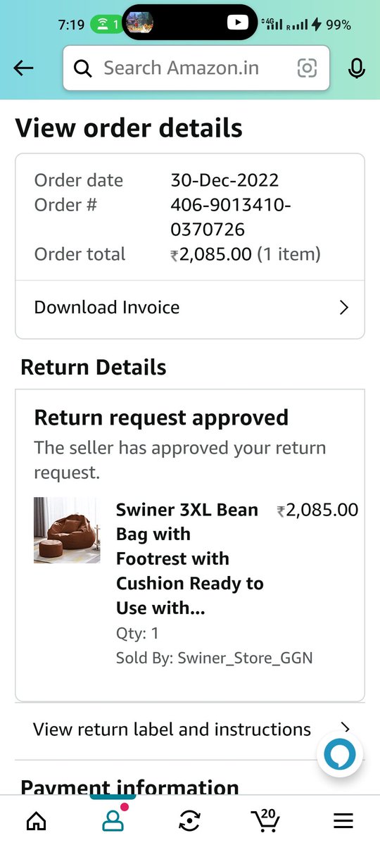 <a href="/amazon/">Amazon</a> I am writing this tweet to report a very bad experience from Amazon delivery and to bring it to the notice of <a href="/JeffBezos/">Jeff Bezos</a> .
I am a PRIME customer by name JOSEPH KURIAKOSE. I ordered a bean bag on 30 th December 2022 and recived a wrong order on 5/1/2023 .