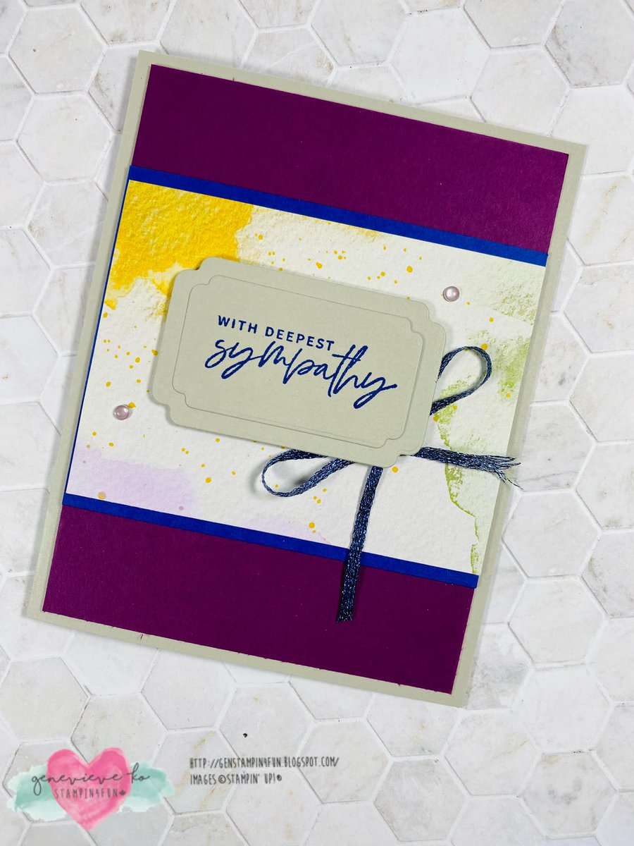 genstampin4fun's tweet photo. Learn how to create this simple yet meaningful sympathy card.  Video and details on my blog today. https://t.co/FRFd06sFzZ #genstampin4fun, #stampinup https://t.co/LrwWf11rwz