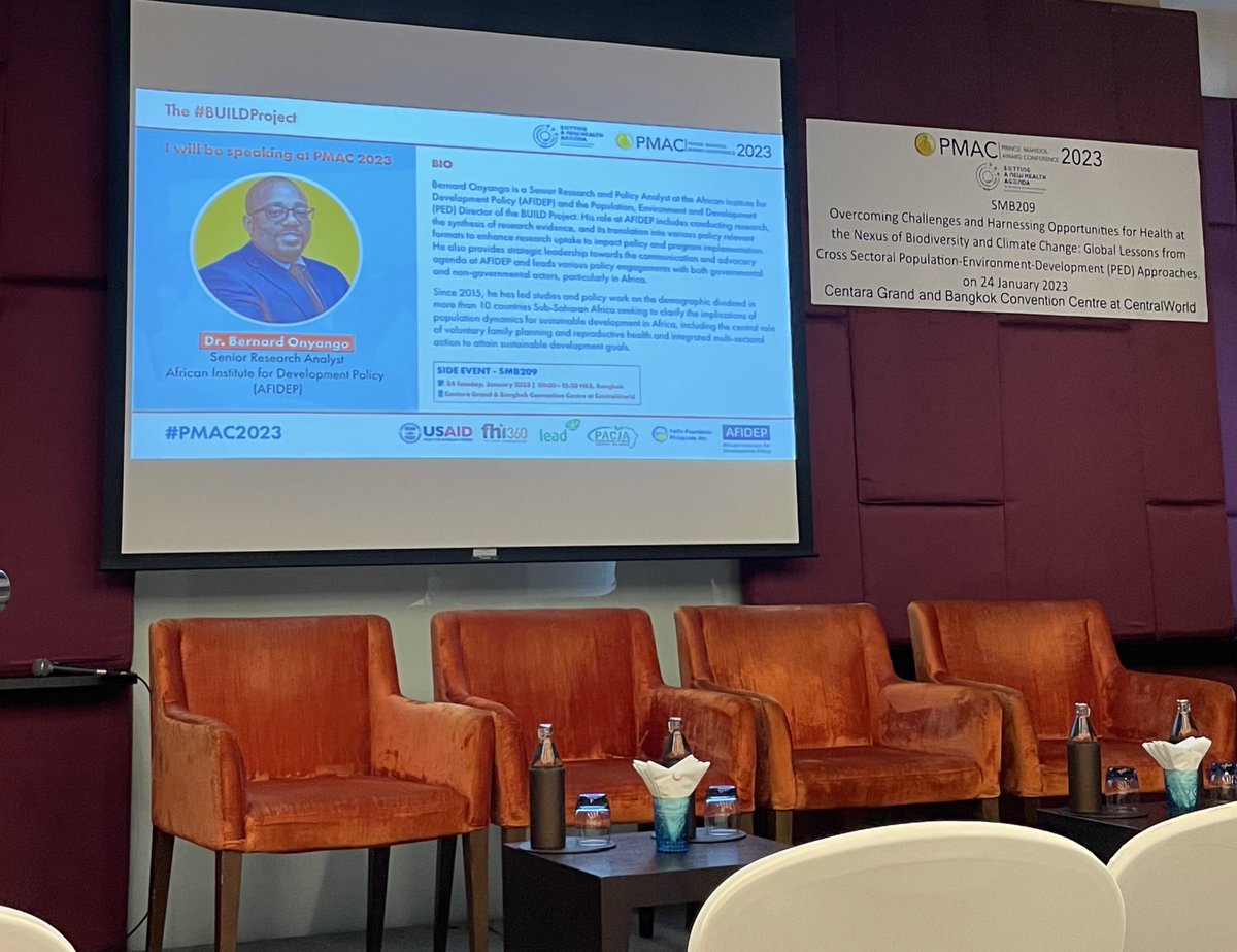 aquintanamph's tweet image. Starting off #PMAC2023 with a side event with the @USAIDGH #BUILDproject touching on population environment and development approaches and ways to bring #integratedprograms into the policy sphere, specifically in #Kenya #climateandhealth #implementation