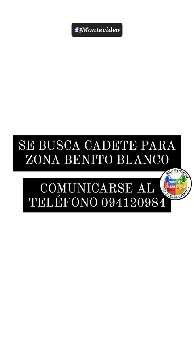 Comparto Ofertas Laborales Uruguay (@compartoofertas) on Twitter photo 