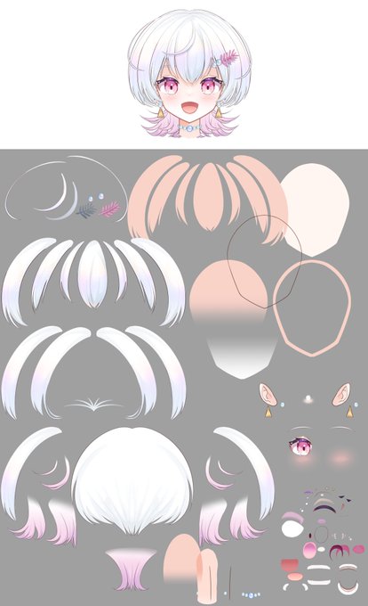 「gradient hair hair ornament」 illustration images(Latest)｜3pages