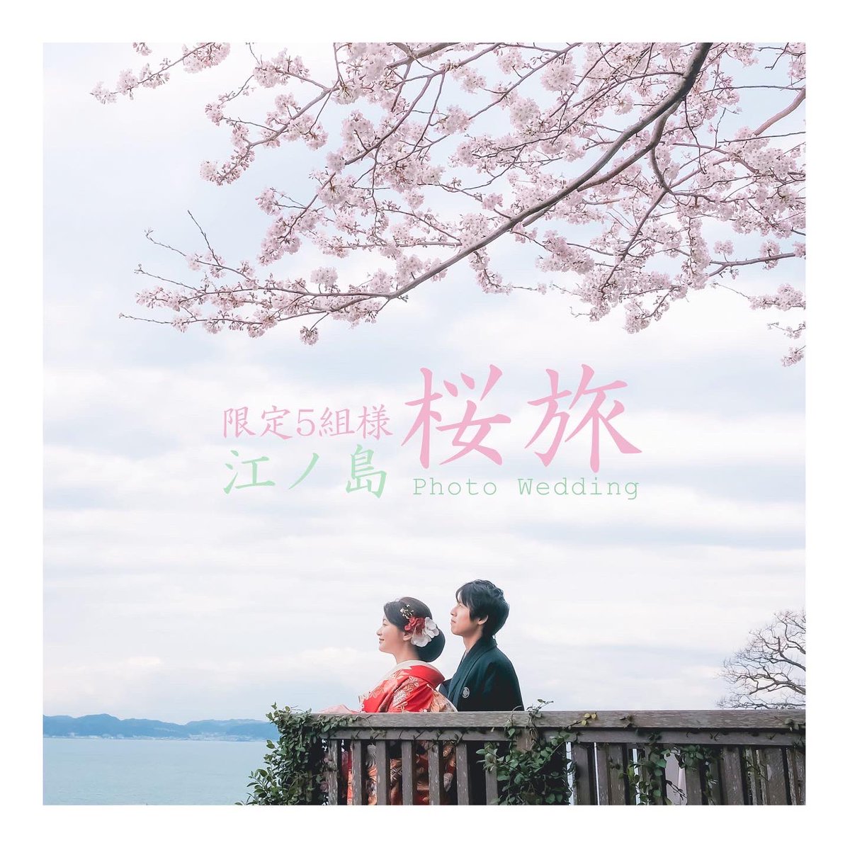J_Heart0801's tweet photo. 【限定5組様🌸江ノ島桜旅🌸】

¥ 231,000~ 税込
土日祝UP料金¥22,000

【プラン内容】
•江島神社施���撮影許可
・和装衣装 各1着
・着物着付け
・新婦ヘアメイク
・出張撮影料
・データ200カットUSB
・タクシー移動費 (スタジオから江ノ島まで)
・お食事代
・エスカー代 https://t.co/fCzBn5ZvGt