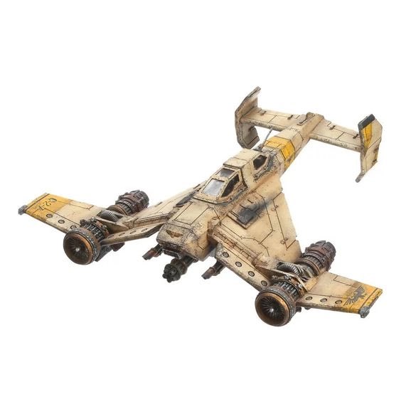 The angular fighter comes screaming around the corner. The heavy cannons strafing the empire convoy. Punching through the armor of the AT-ATs and disappearing before they knew what happened