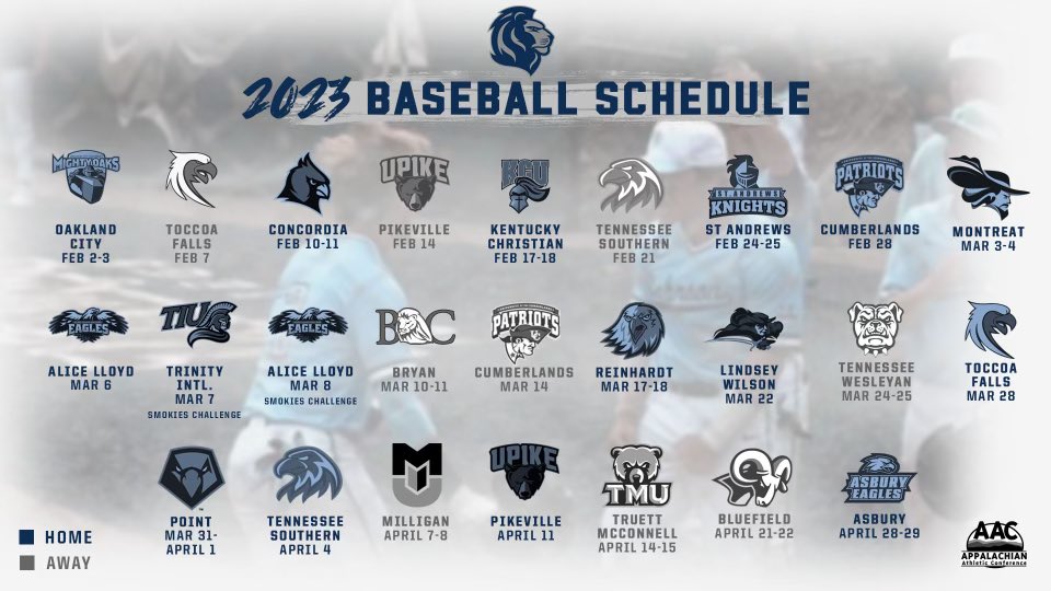 Your first look at the 2023 Johnson University Baseball schedule!