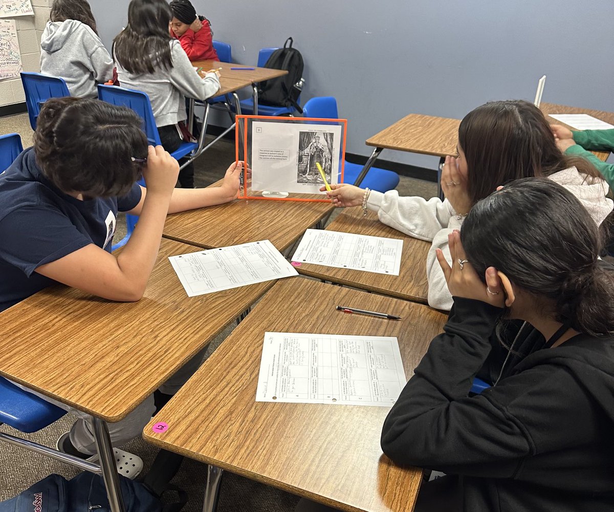As an introduction to President Andrew Jackson, AMS 8th grade US History students analyzed a variety of political cartoons depicting key events during his presidency. ⁦@HumbleISD_AMS⁩ ⁦@humble_SocSt⁩ #doingsocialstudiesdaily