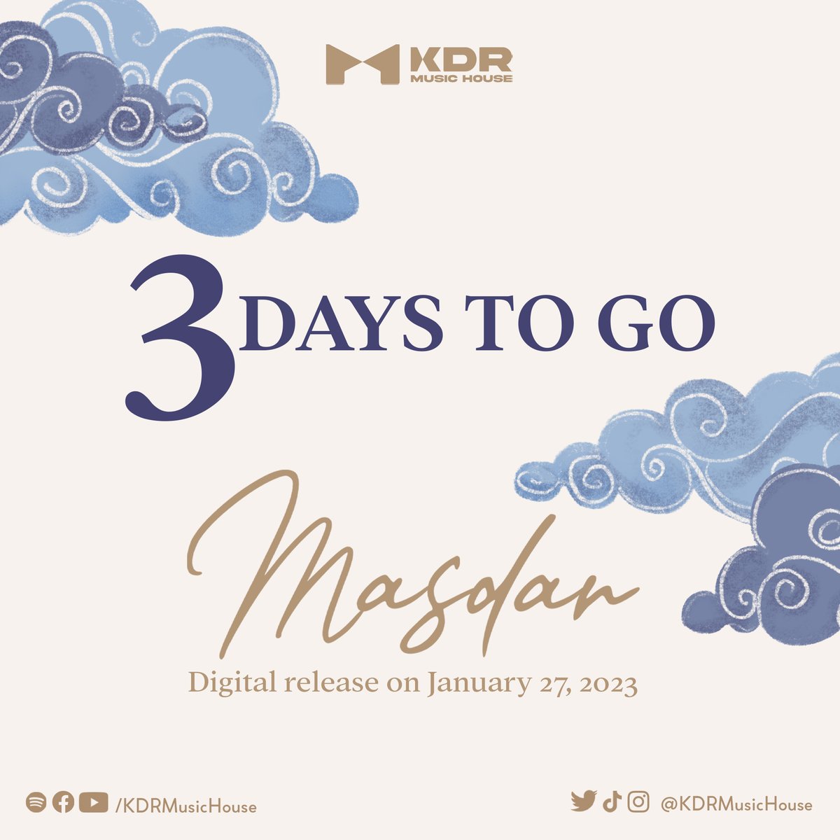 KDRMusicHouse's tweet photo. Three days left before the digital release of ✨ #Masdan ✨ 

Pre-save the track via this link: https://t.co/3c15Iu6Enu 

#KDRMusicHouse https://t.co/pgSK4L26HC