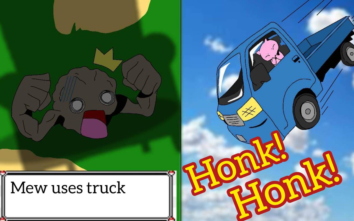 kaleblakeyart's tweet photo. The mew truck #pokemon #digitalart #Memes https://t.co/zgwCGwRyXl