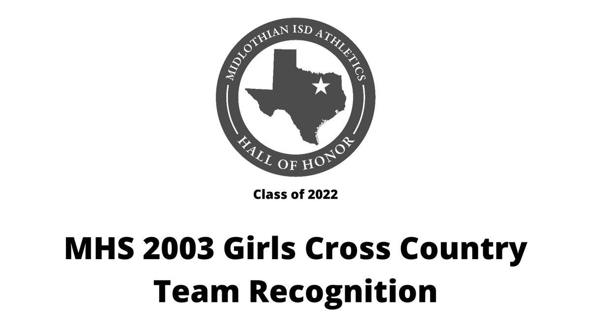 The 2003 Girls Cross Country Team under the leadership of Coach Rick Pinson made Midlothian history by being the first girls cross country team to qualify for the UIL Class 4A State Meet.

Saturday, we welcomed them as members of the Class of 2022.

🎥: youtu.be/WsVIUGXBBI4