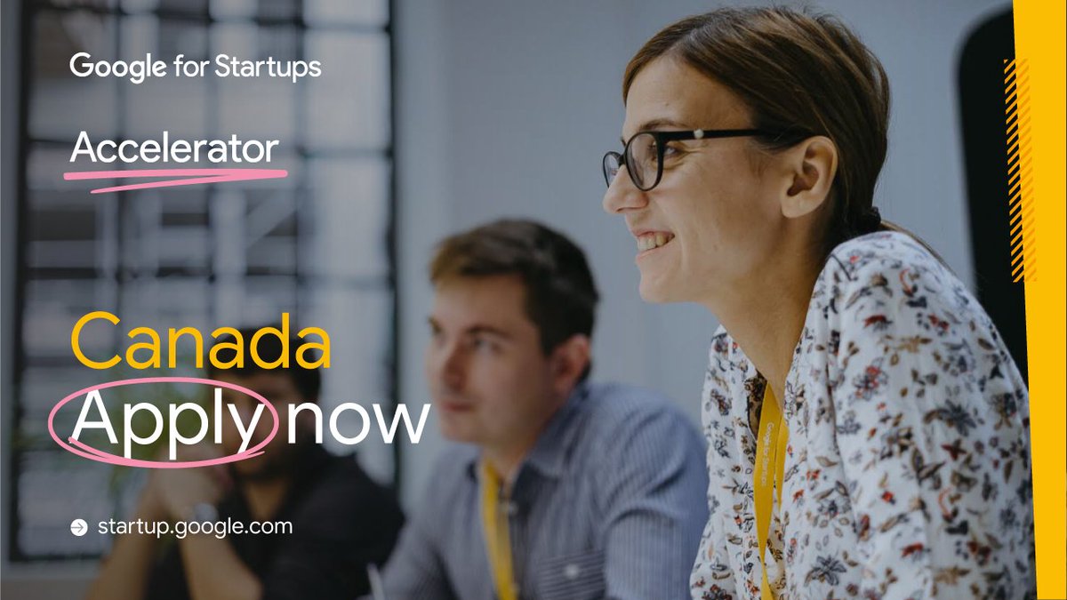 Calling all Canadian #founders 🇨🇦🚀

Applications for the @GoogleStartups Accelerator Canada are open through February 1st. Learn more about the 10 week program and apply today: goo.gle/3XZDHwq #AcceleratedWithGoogle 

✅ Based @GoogleCanada 
✅ Tech Only @GoogleDevs