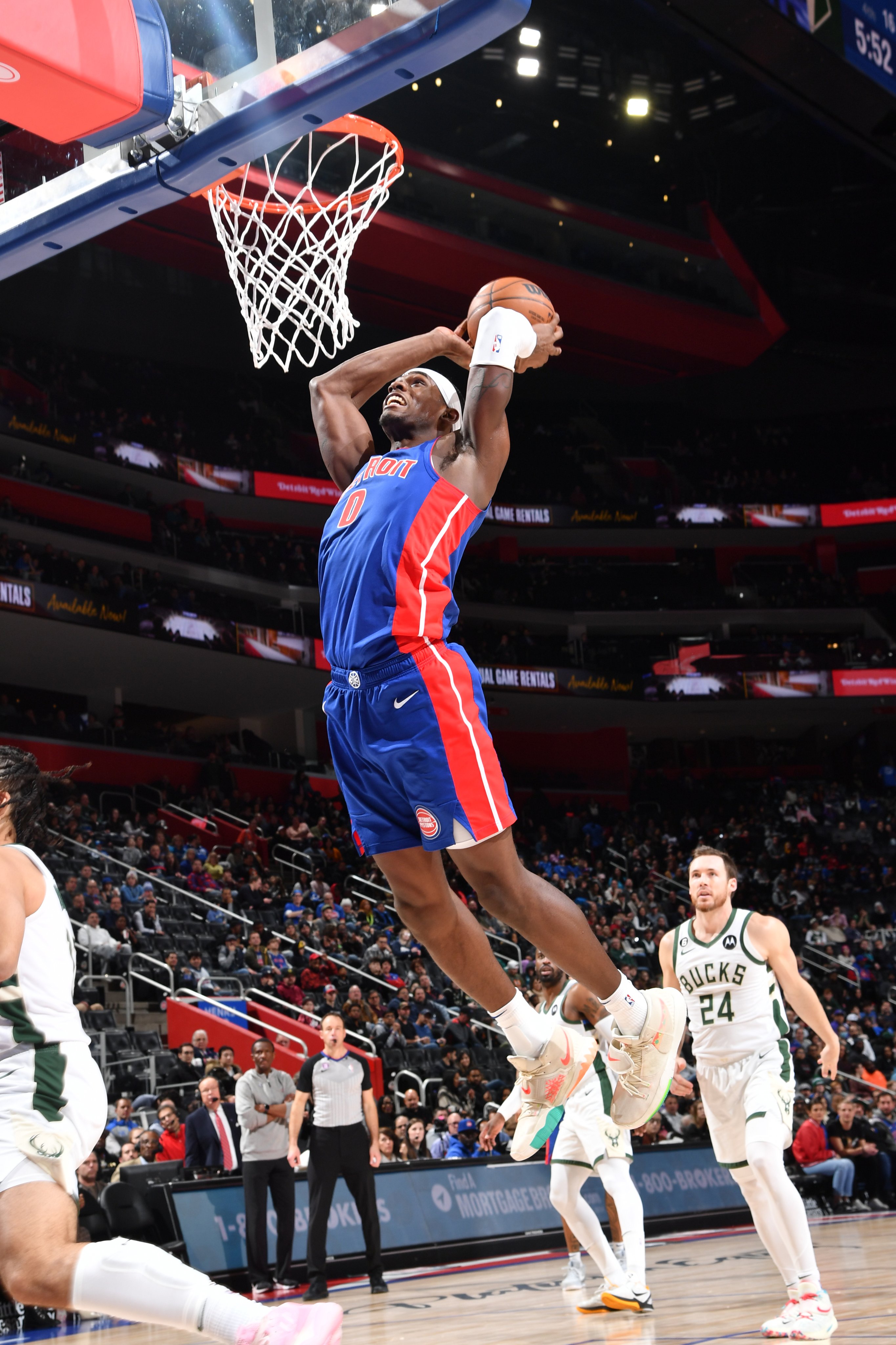 Pistons PR on X: Jalen Duren posted a career-high 23 points with 15  rebounds vs. MIL for his rookie-leading 10th double-double of the season.  Duren (19y, 66d) is the youngest player in