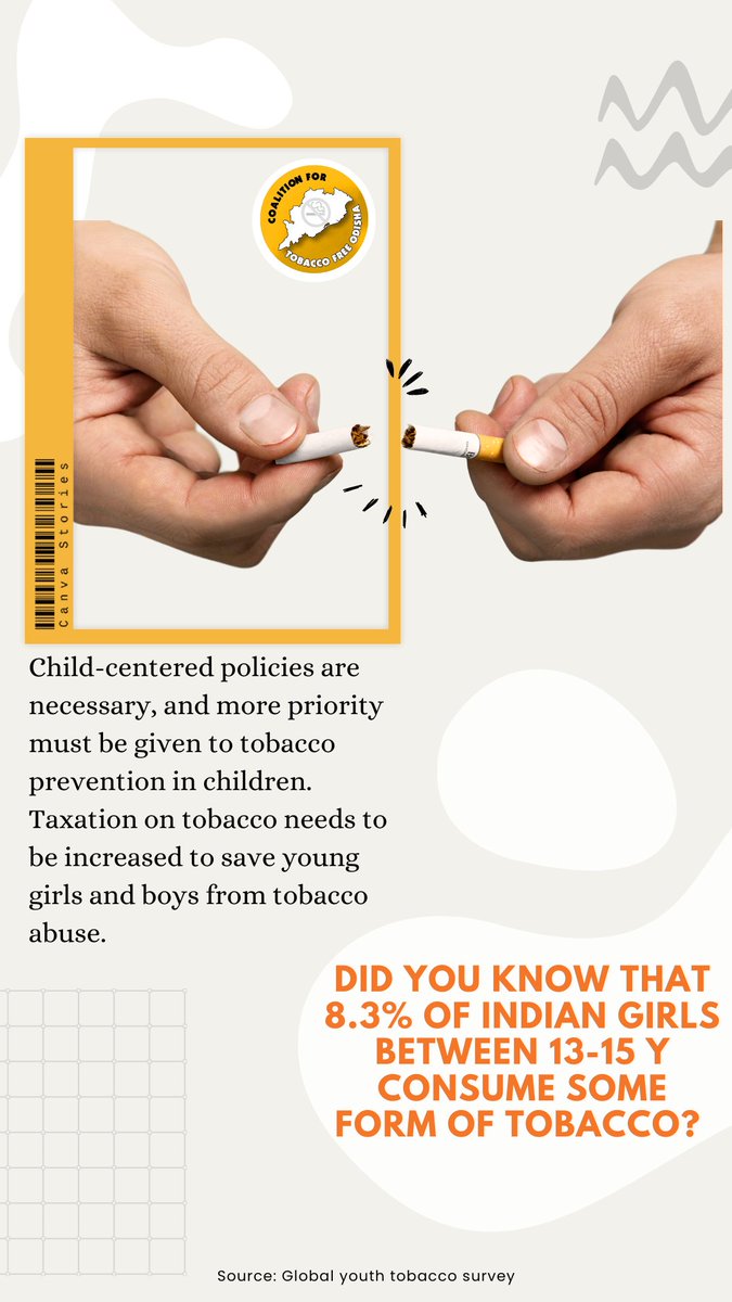 Child-centered policies are necessary, and more priority must be given to tobacco prevention in children. Taxation on tobacco needs to be increased to save young girls and boys from tobacco abuse.
 #tobaccofree #youthpower #SaveYouth #savechildren