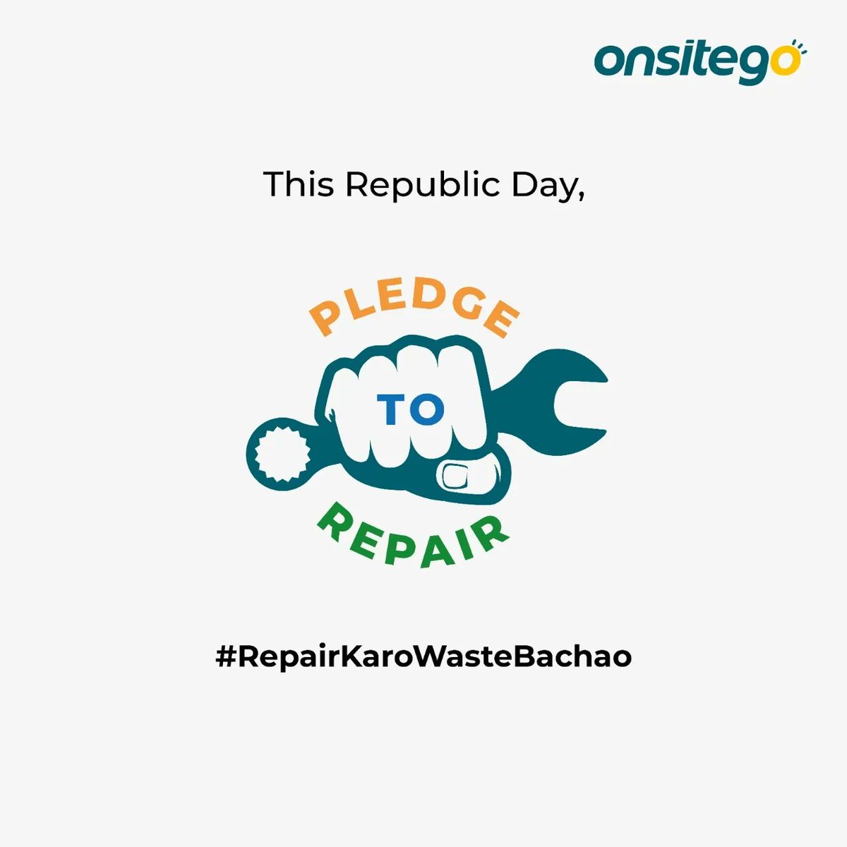 This #RepublicDay, let us all pledge to make our devices and appliances last longer so we can do our part in preserving the environment. Get an Onsitego plan and help reduce e-waste by repairing and reusing your electronics. #RepairKaroWasteBachao ✨