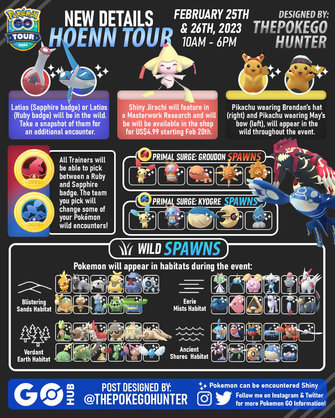 The Poke GO Hunter on Twitter "New GO Tour Hoenn Global event details