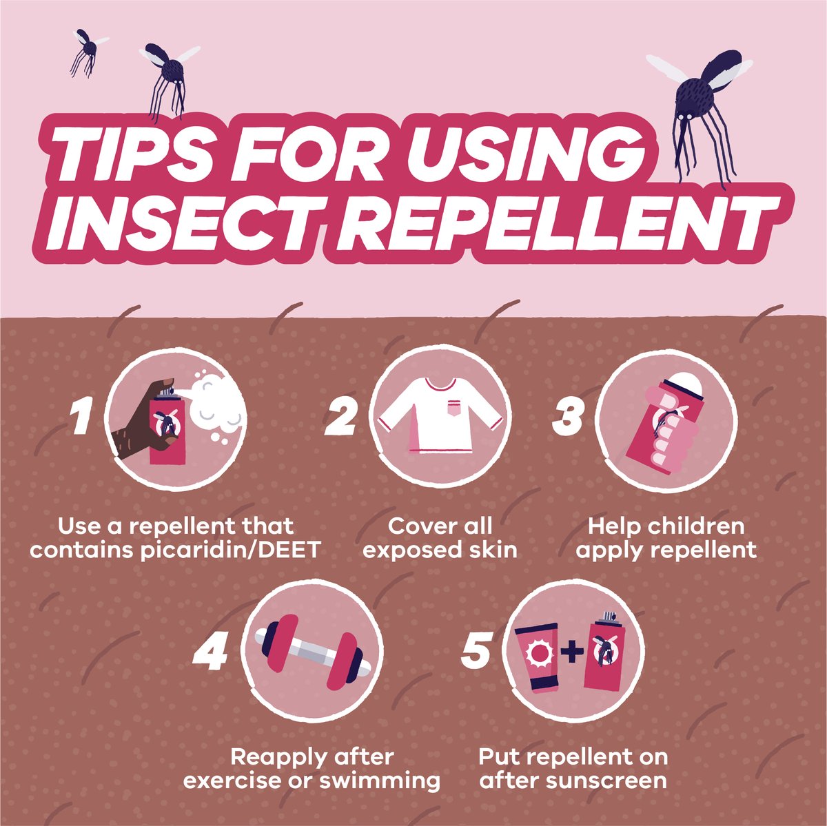 There are lots of mozzies about this summer. If you’re heading outdoors hiking or camping, remember to pack mozzie repellent. betterhealth.vic.gov.au/protect-yourse…