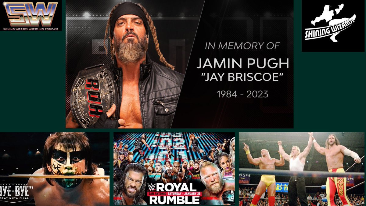 wizardspodcast's tweet photo. EPISODE 621
https://t.co/R8pLSSWxJZ
We talk #JayBriscoe 
#WWE #RoyalRumble #RomanReigns #TheRock #StoneCold #HulkHogan #byebyeMUTA #Hakushi #Okada #Kiyomia #AEW #MLW #XPW #WomenofWrestling 
and a #WizardsRewind back to #WCW #ClashoftheChampions32 

Rate, Review and Subscribe https://t.co/xbgRLQaq0Q