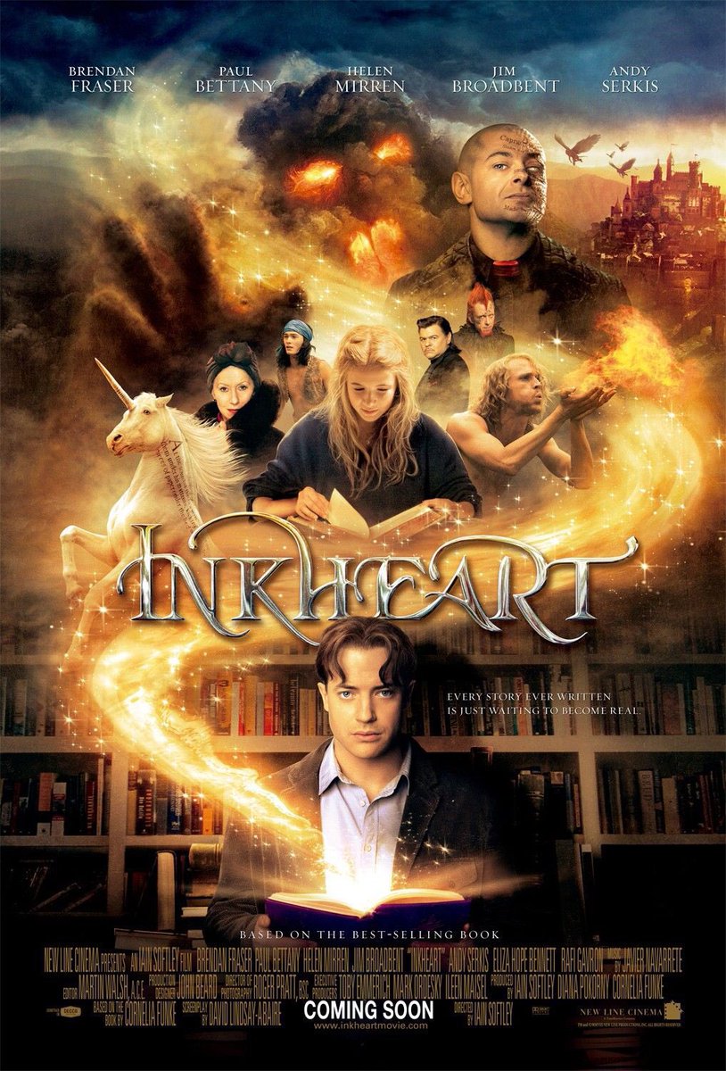 FilmNewsNos's tweet photo. 🎬MOVIE HISTORY: 14 years ago today, January 23, 2009, the movie ‘Inkheart’ opened in theaters!
#BrendanFraser #ElizaBennett #PaulBettany #HelenMirren @andyserkis #JimBroadbent #RafiGavron #SiennaGuillory #LesleySharp #JamieForeman @RealMattKing #JohnThomson #JenniferConnelly https://t.co/6iyVTOfDYo