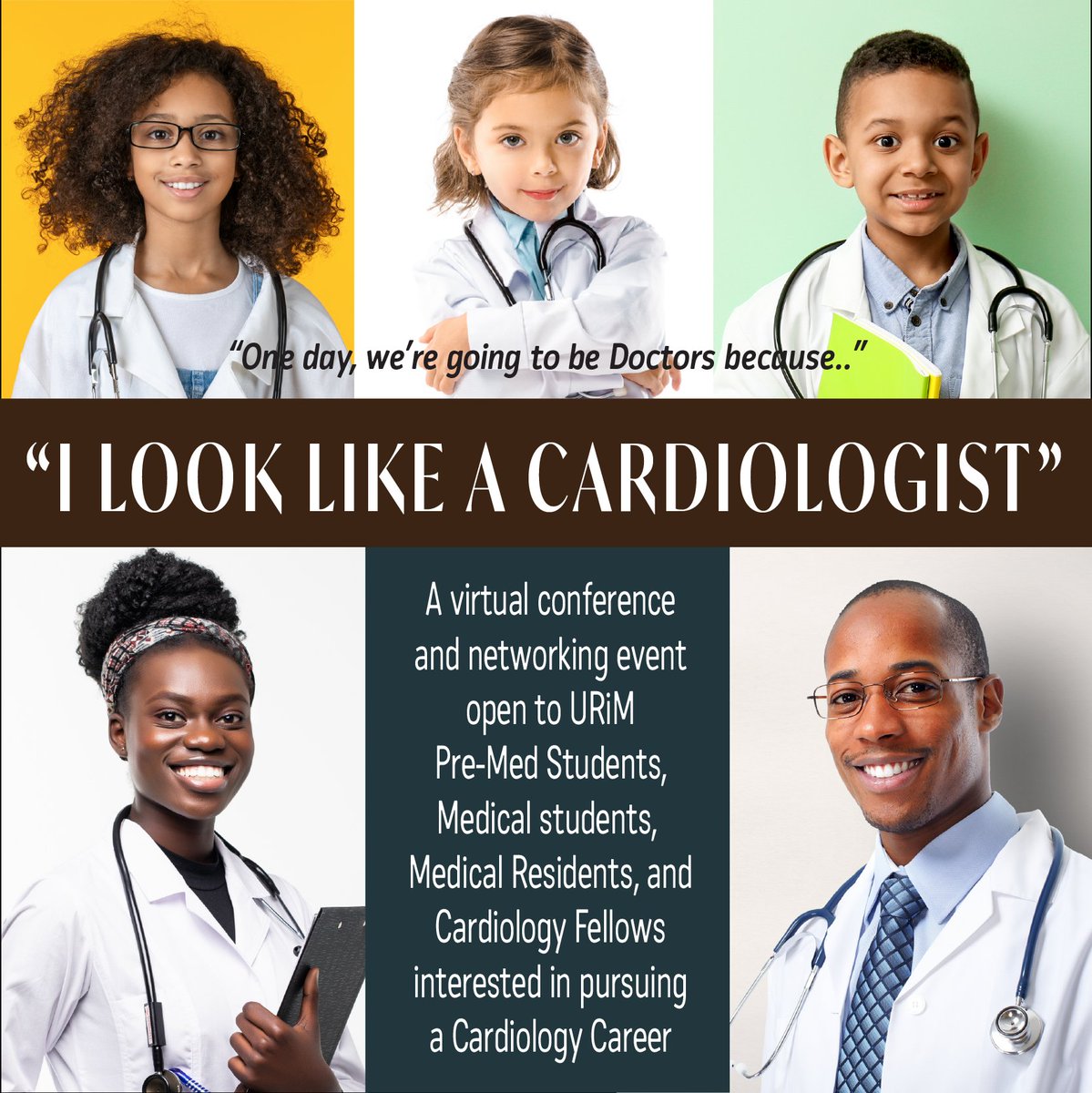 DeborahCrabbeMD's tweet photo. To all the URIMs and Women who are dreaming of becoming a cardiologist .... Come to our FREE DEI conference.  Meet a multi-generational group of cardiology fellows and practicing cardiologists February 4th! #diversityandinclusion,#cardiotwitter
#womenincardiology https://t.co/5FQg1fFD3J