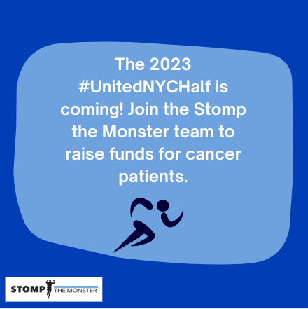 StomptheMonster's tweet photo. #StompTheMonster is looking for 3 more athletes to run on behalf of our organization for the 2023 #UnitedNYCHalf! We're looking for motivated runners who are passionate about our cause to raise money for cancer patients during their fight. Apply here: https://t.co/7zScK2Fctj https://t.co/kCcrIVj3TT