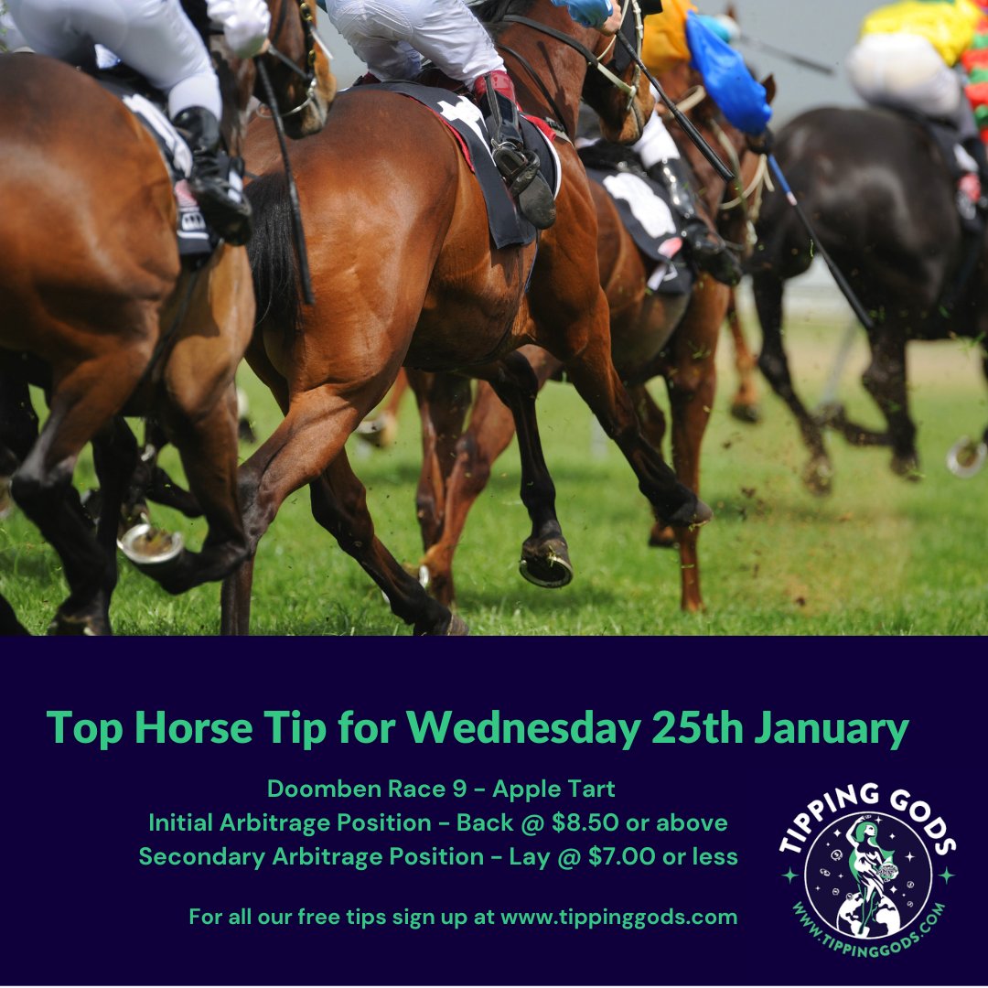 Tip_N_Gods's tweet photo. Wednesday's top tip below. For all your free tips log onto https://t.co/15kYspQXPN and sign up. 
Tipping Gods - Profit Heaven!
#doomben #horseracingtips
#arbitrage #wagering #trading
#tipping #gambling #Betfair #Ladbrokes #Tips #horseracing https://t.co/XLiBb7uZDs