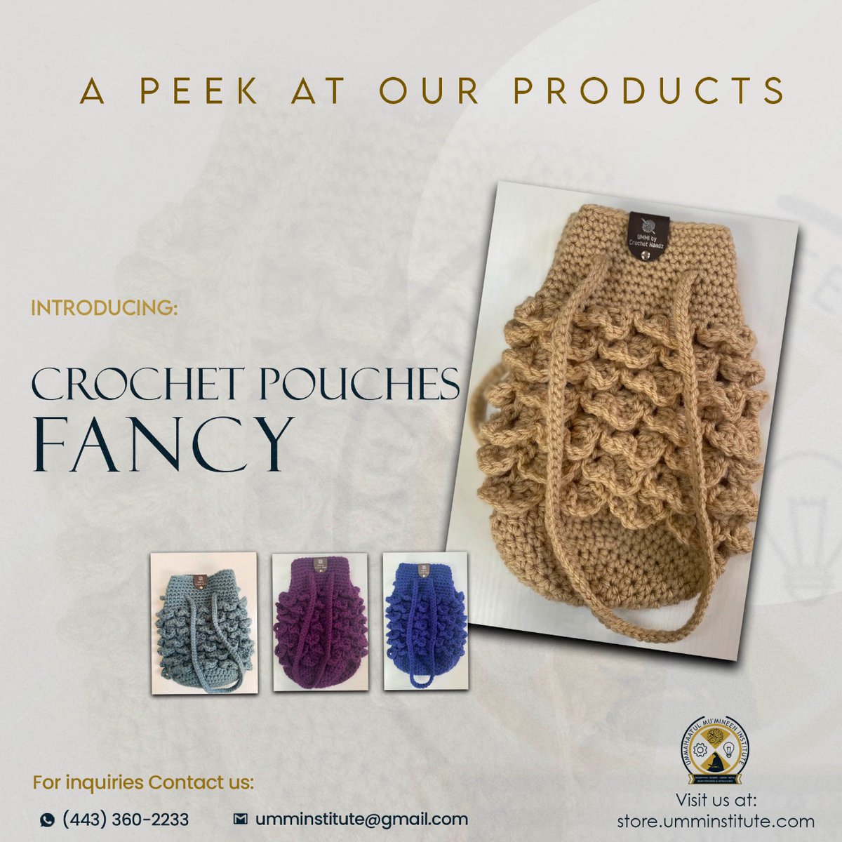 UMMInstitute's tweet photo. Need a place to put your small essentials? 

Check out our own crochet pouch! It's so cute, you'll want one in every color.
link here https://t.co/UIj5On8pWO 

#shopsalafi #crochet #crochetbag #crochetbags #crochetbagpattern #crochetbaghandmade #crochetbagboutique #crochetbags https://t.co/QjpP0lzdWh