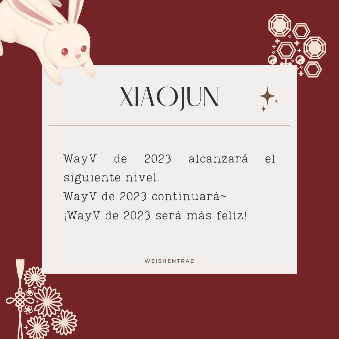 weishentrad's tweet photo. [230123] XIAOJUN - Propósitos de año nuevo

"Propósitos de Año Nuevo de ABUELA XIAO"

Disclaimer: la traducción puede contener errores.

#WayVKitchen #肖俊 #샤오쥔 #XIAOJUN @WayV_official https://t.co/Ga6ASMfMoR